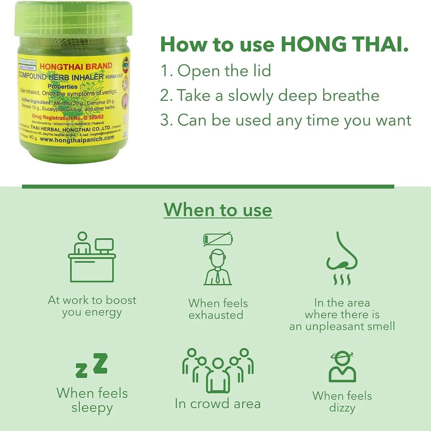 Thailand Nasal Inhaler Anti-Sleepy